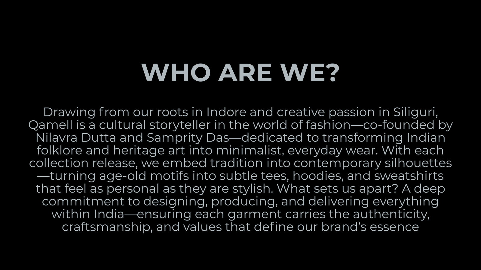 WHO ARE WE